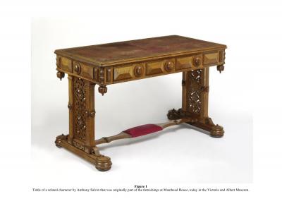 11606 AN INTERESTING AND UNUSUAL OAK LIBRARY TABLE