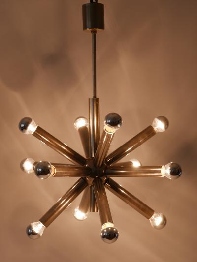12 Armed Mid Century Modern Sputnik Chandelier or Pendant Lamp 1960s Germany