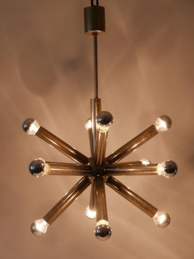 12 Armed Mid Century Modern Sputnik Chandelier or Pendant Lamp 1960s Germany