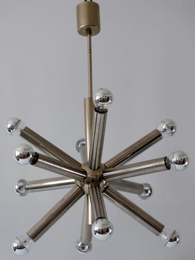 12 Armed Mid Century Modern Sputnik Chandelier or Pendant Lamp 1960s Germany