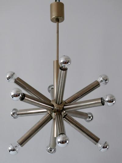 12 Armed Mid Century Modern Sputnik Chandelier or Pendant Lamp 1960s Germany