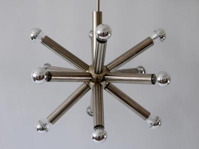 12 Armed Mid Century Modern Sputnik Chandelier or Pendant Lamp 1960s Germany