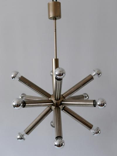 12 Armed Mid Century Modern Sputnik Chandelier or Pendant Lamp 1960s Germany
