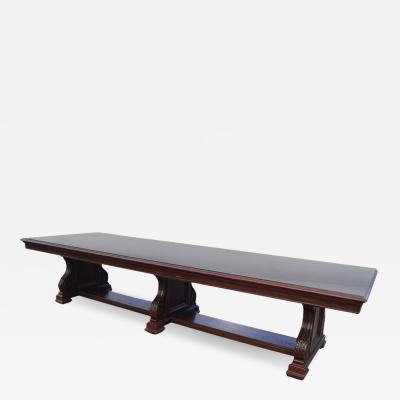 12 FT 1900s Royal Dutch Shell Group Antique Oak Table