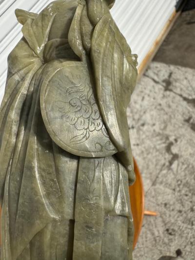 12 Vintage Soapstone Sculpture of a Woman