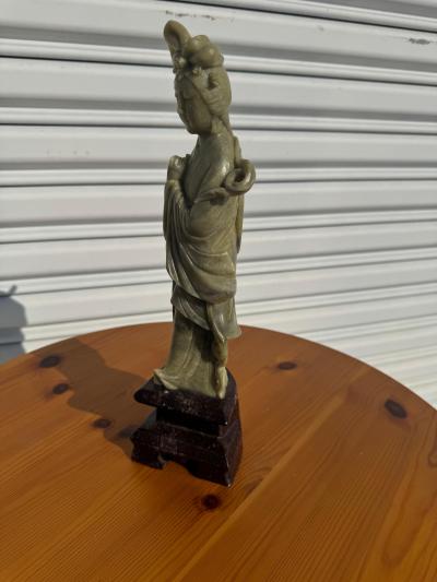 12 Vintage Soapstone Sculpture of a Woman