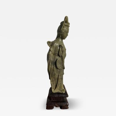 12 Vintage Soapstone Sculpture of a Woman