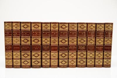 12 vol John Keats Percy Blysshe Shelley Complete Works of Keats and Shelley
