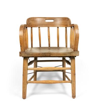 13 American Captains Style Oak Armchairs