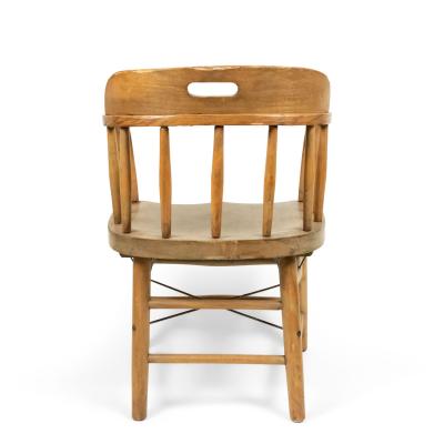 13 American Captains Style Oak Armchairs