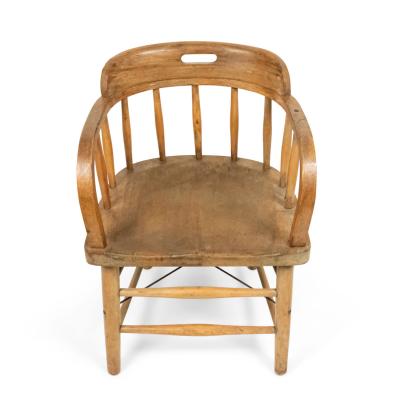 13 American Captains Style Oak Armchairs