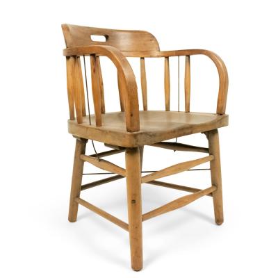 13 American Captains Style Oak Armchairs
