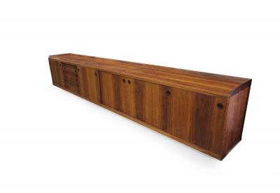 13 Danish Rosewood Wall Mount Sideboard