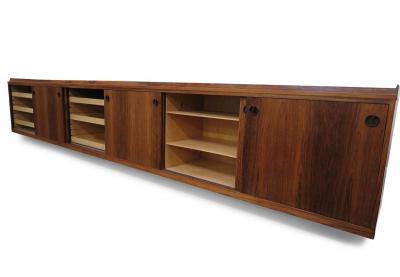 13 Danish Rosewood Wall Mount Sideboard
