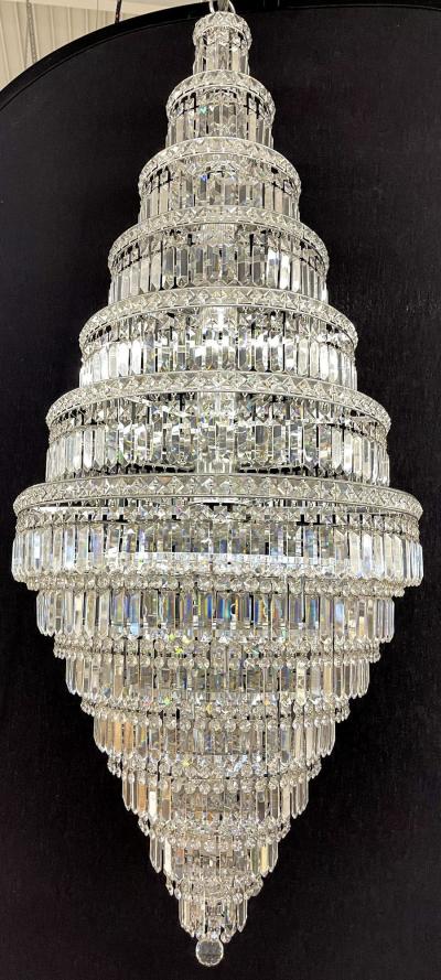 13 Tier Wedding Cake Chandelier Crystal Prisms 1970s