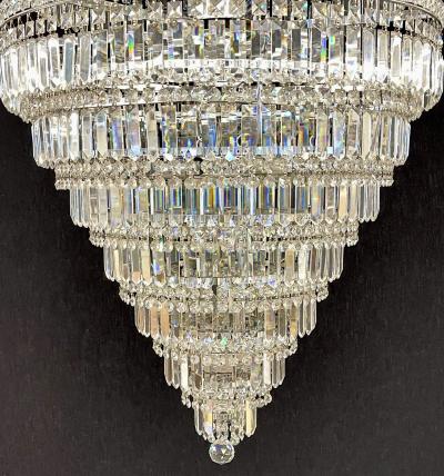13 Tier Wedding Cake Chandelier Crystal Prisms 1970s