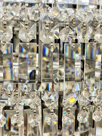 13 Tier Wedding Cake Chandelier Crystal Prisms 1970s