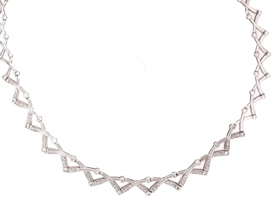 14 Karat Diamond Necklace 27 1 Grams Weight