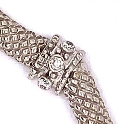 14 Karat Gold and Diamond Fancy Link Necklace 1 Carat Total Weighing 44 58 Grams