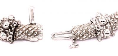 14 Karat Gold and Diamond Fancy Link Necklace 1 Carat Total Weighing 44 58 Grams