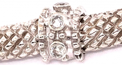 14 Karat Gold and Diamond Fancy Link Necklace 1 Carat Total Weighing 44 58 Grams