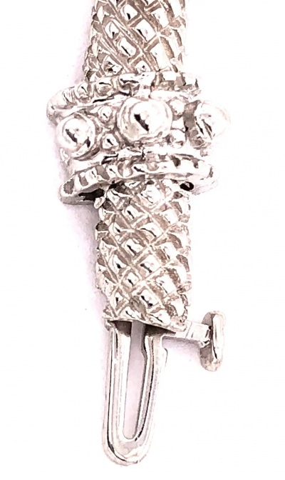 14 Karat Gold and Diamond Fancy Link Necklace 1 Carat Total Weighing 44 58 Grams