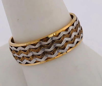14 Karat Two Tone Band Ring or Wedding Band