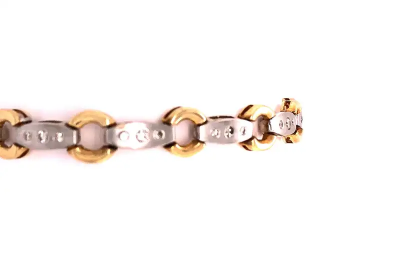 14 Karat Two Tone Fancy Link Bracelet