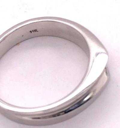 14 Karat White Gold Contemporary Ring with 25 Total Diamond Weight