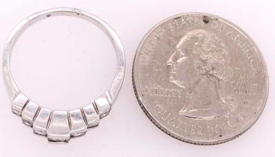 14 Karat White Gold Diamond Half Anniversary Bridal Wedding Ring