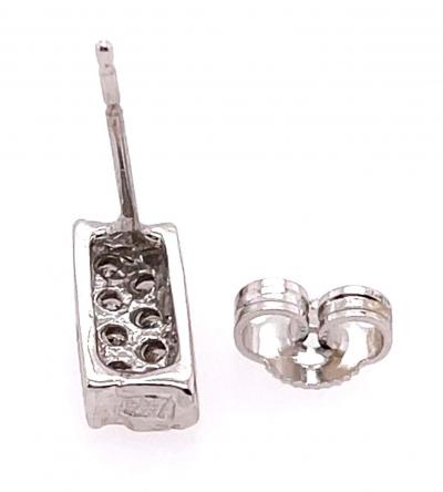 14 Karat White Gold Fancy Earrings with Round Diamonds