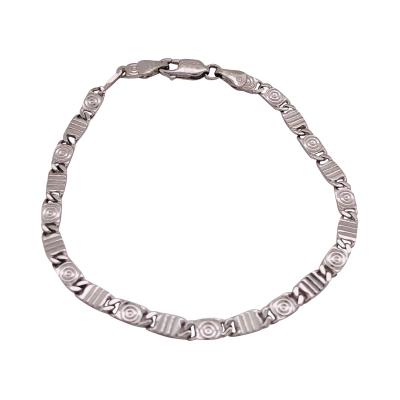 14 Karat White Gold Fancy Link Bracelet