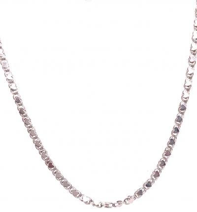 14 Karat White Gold Fancy Link Necklace