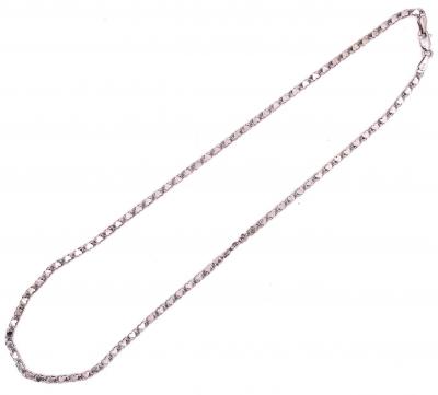 14 Karat White Gold Fancy Link Necklace