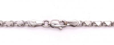 14 Karat White Gold Fancy Link Necklace