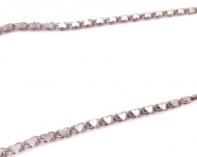14 Karat White Gold Fancy Link Necklace