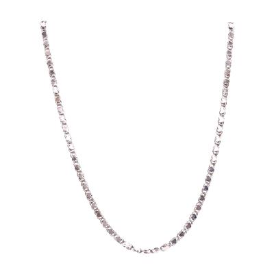 14 Karat White Gold Fancy Link Necklace