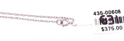 14 Karat White Gold Freeform Charms with Graduating Diamonds 0 30 TDW