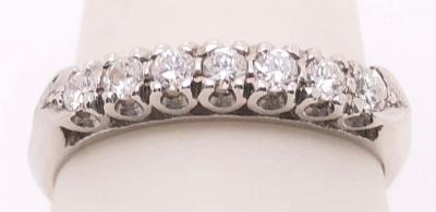 14 Karat White Gold Half Anniversary Diamond Bridal Wedding Ring Band