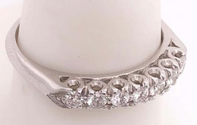 14 Karat White Gold Half Anniversary Diamond Bridal Wedding Ring Band