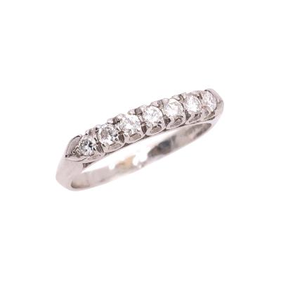 14 Karat White Gold Half Anniversary Diamond Bridal Wedding Ring Band