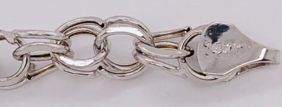 14 Karat White Gold Link Bracelet