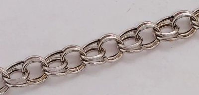 14 Karat White Gold Link Bracelet