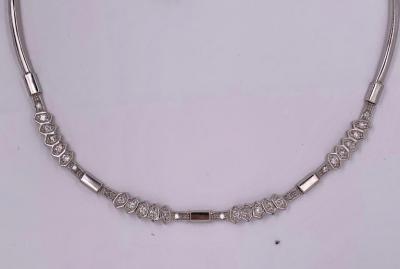14 Karat White Gold Necklace 1 50 Carat Chain 21 83 Grams