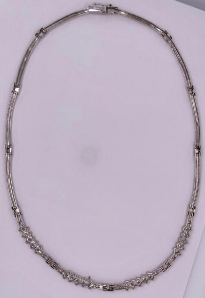14 Karat White Gold Necklace 1 50 Carat Chain 21 83 Grams