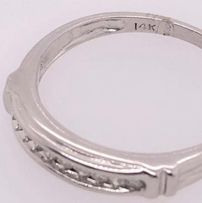 14 Karat White Gold and Diamond Band Bridal Ring 0 25 TDW