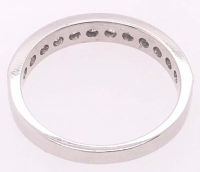 14 Karat White Gold and Diamond Band Bridal Wedding Ring