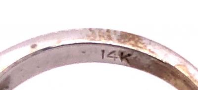 14 Karat White Gold and Diamond Wedding Band Bridal Anniversary Ring