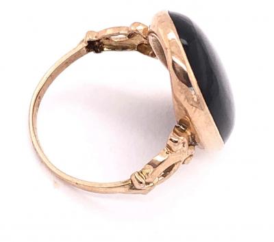 14 Karat Yellow Gold Contemporary Onyx Ring