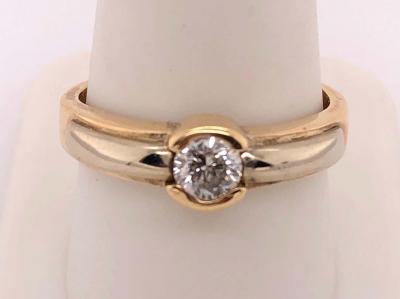 14 Karat Yellow Gold Engagement Bridal Ring 0 50 Total Diamond Weight